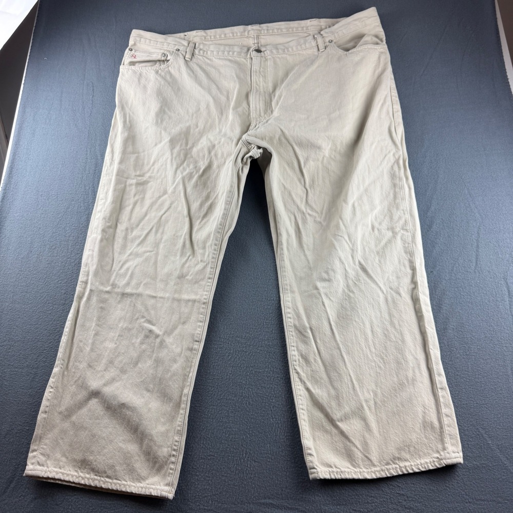 Polo Ralph Lauren 867 Pants Men's 50x30 Beige Classic Fit Big Relaxed Y2K Preppy